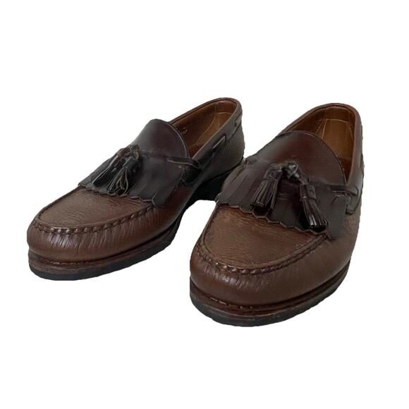 Allen Edmonds Nashua- Men\'s Brown Leather Casual Loafers w/Tassels Sz 9.5 D main image 5